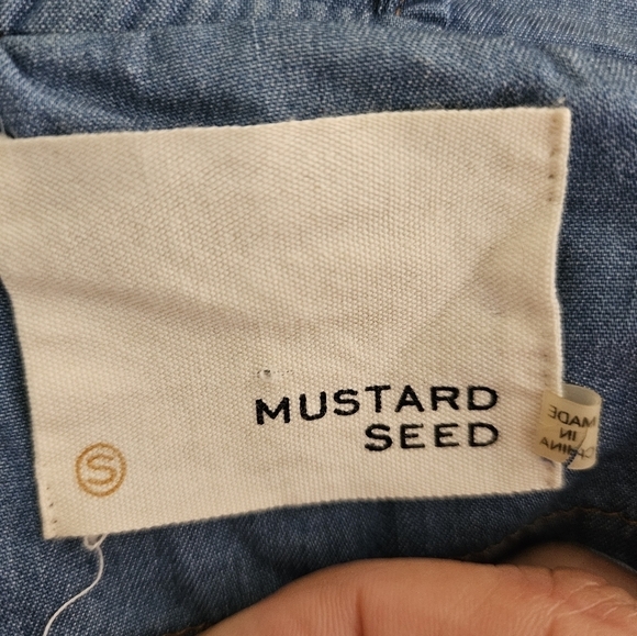 Mustard Seed Lightweight Chambray jacket sz Small - Picture 9 of 12